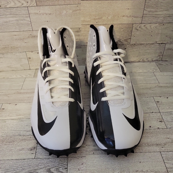 NWOT Nike Mens Vapor Pro 3/4 Destroyer Football White Black 527879-100 Size 11.5